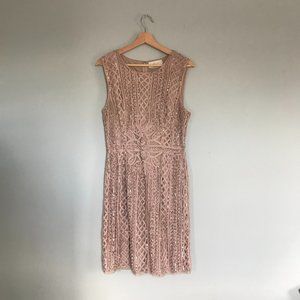 BHLDN Embroidered & Sequined Cocktail Dress